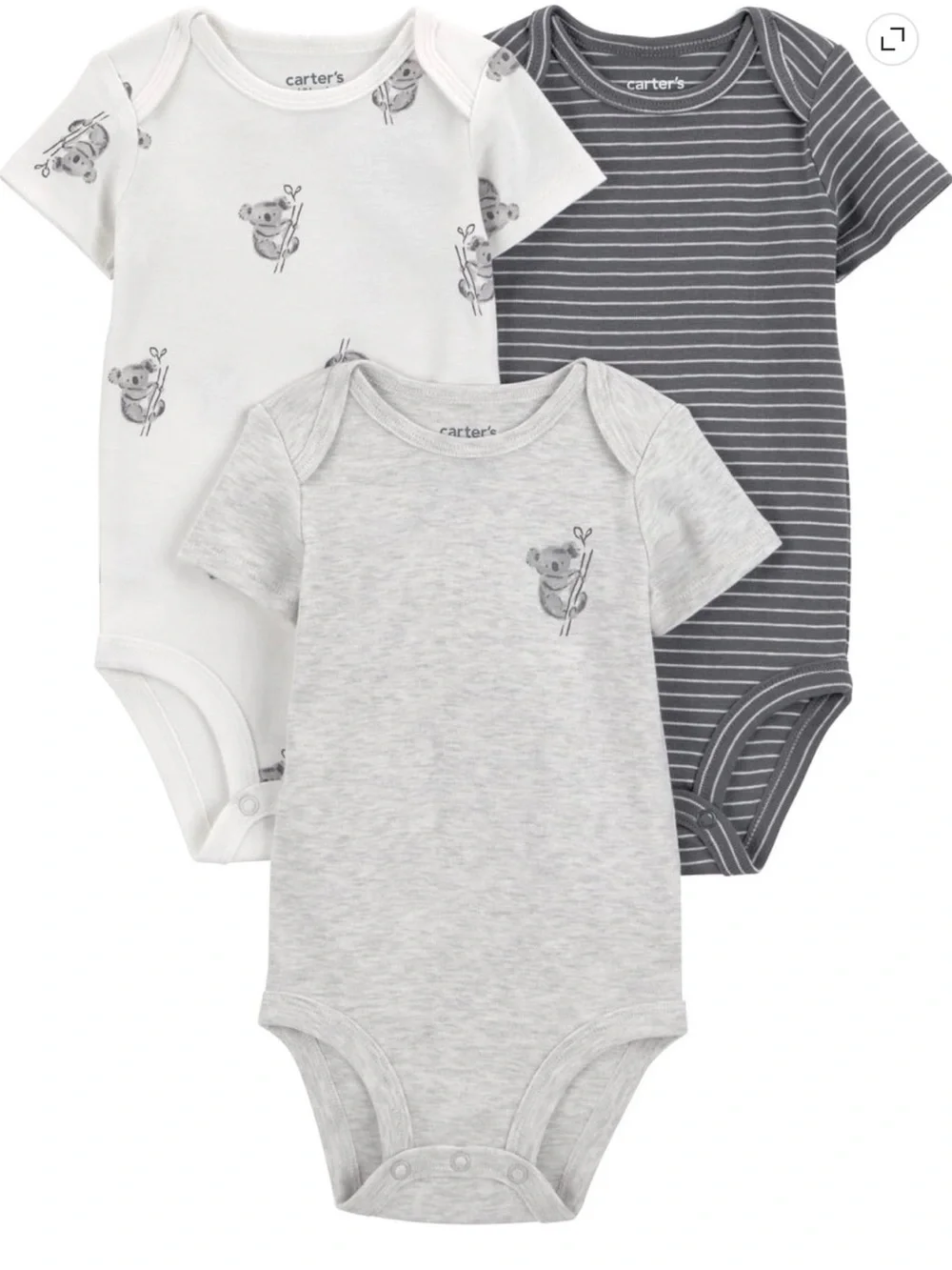 NWT- Carter's - Bodysuits - 3-Pack - 0-3M